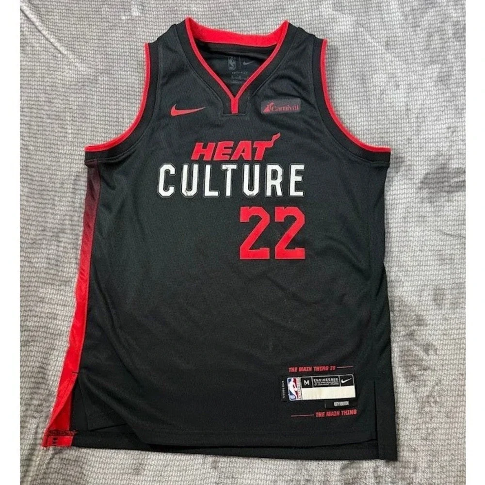 Nike Miami Heat Jimmy Butler‎ Heat Culture City Edition Jersey Boys Medium Black